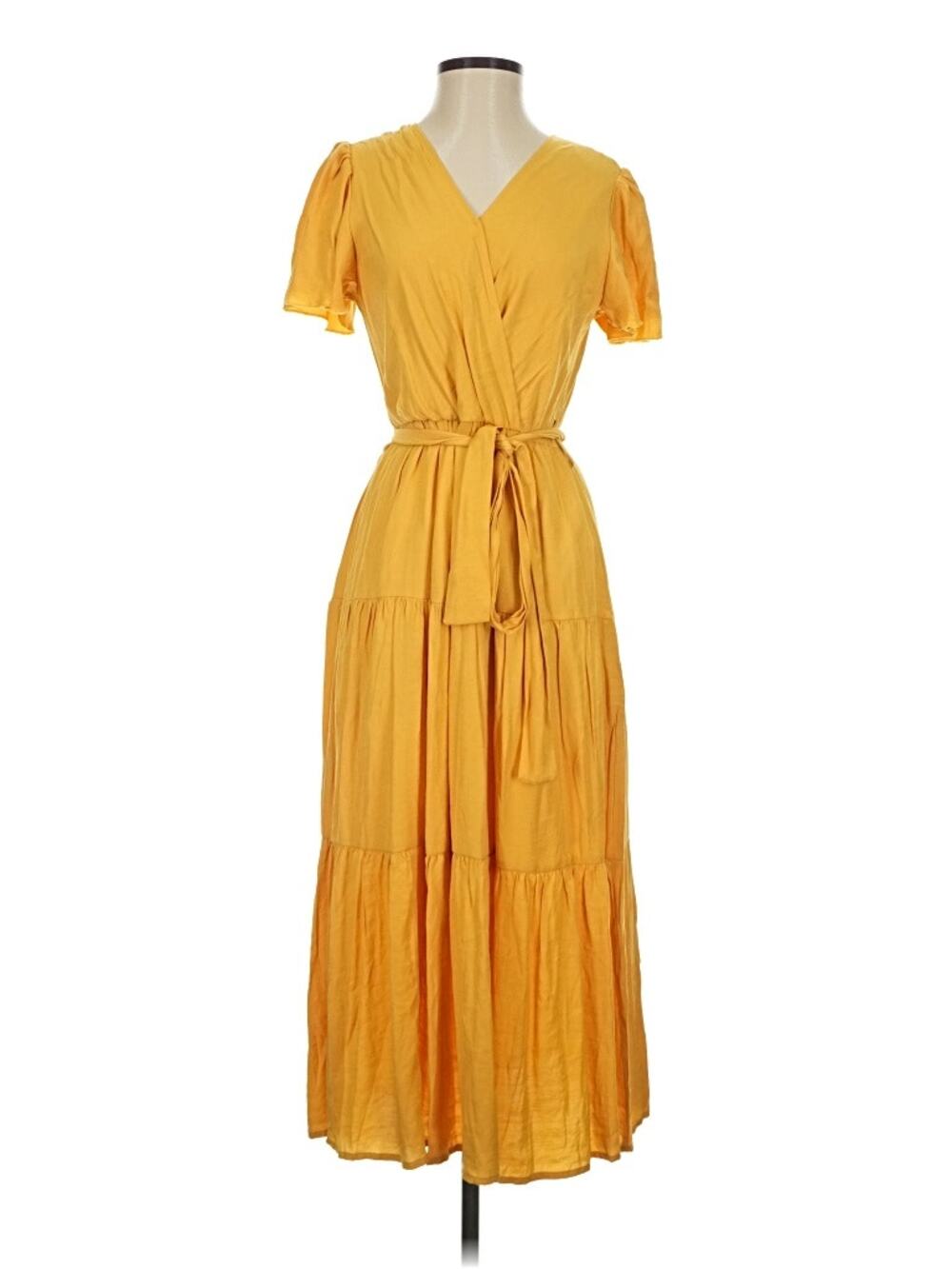 NWT Prettygarden Midi Dress - Small - Cottagecore Yellow